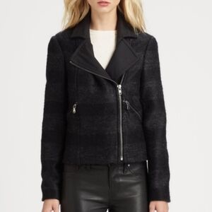 Marc by Marc Jacobs Oda Mae Moto Jacket Black  L Edgey Urban Chic Minimalist